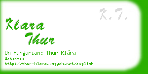 klara thur business card